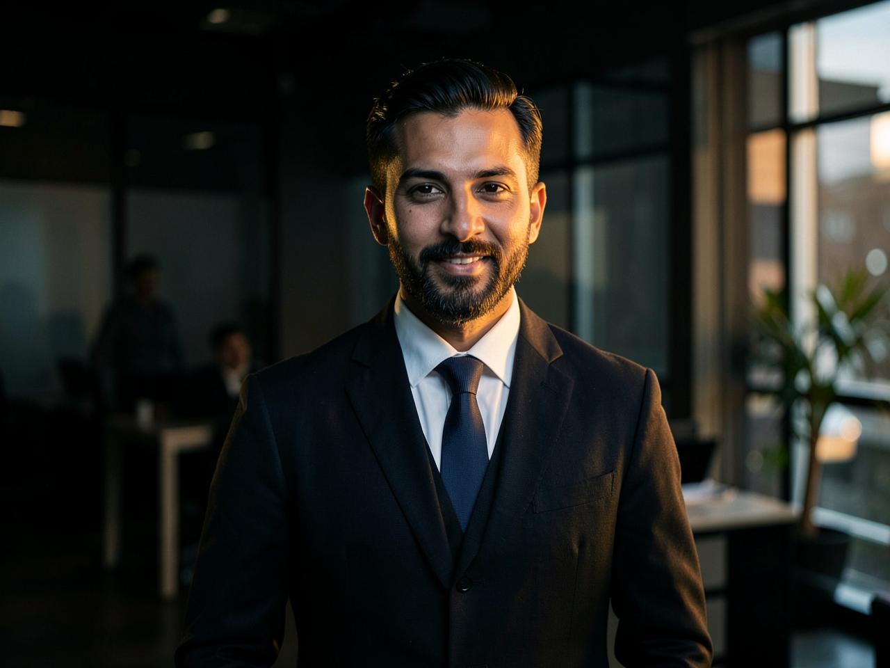 Zakelijk portret tijdens een brandshoot